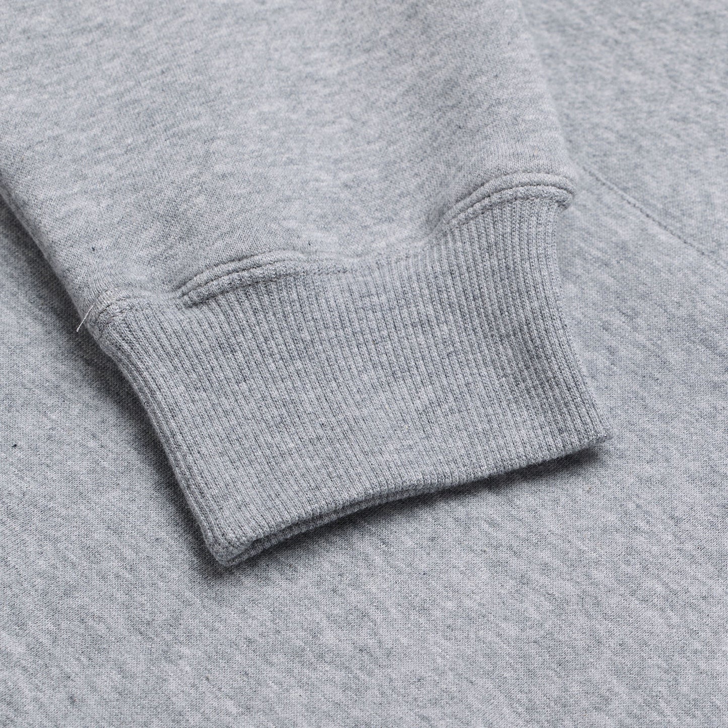 Sweat à capuche gris chiné signature