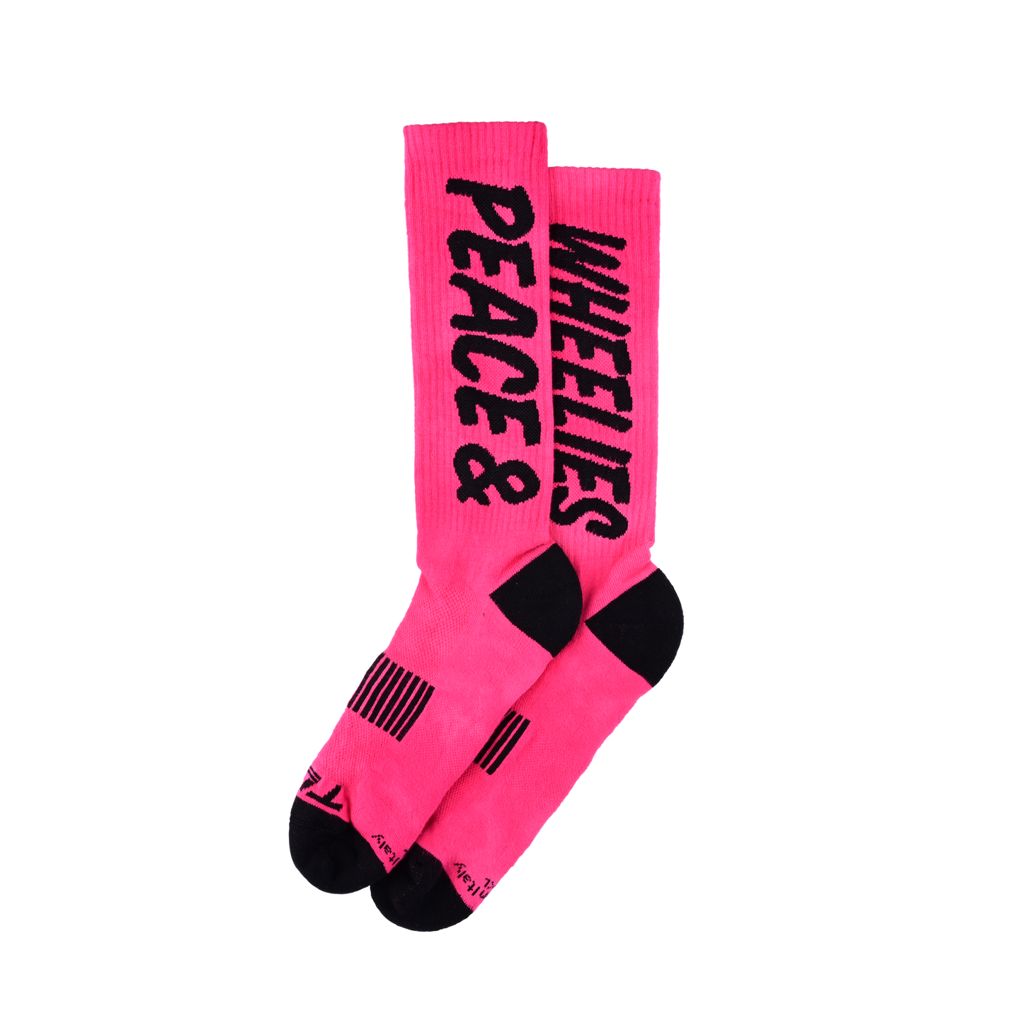 Mens Performance Socks Peace & Wheelies Fuscia