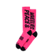 Mens Performance Socks Peace & Wheelies Fuscia