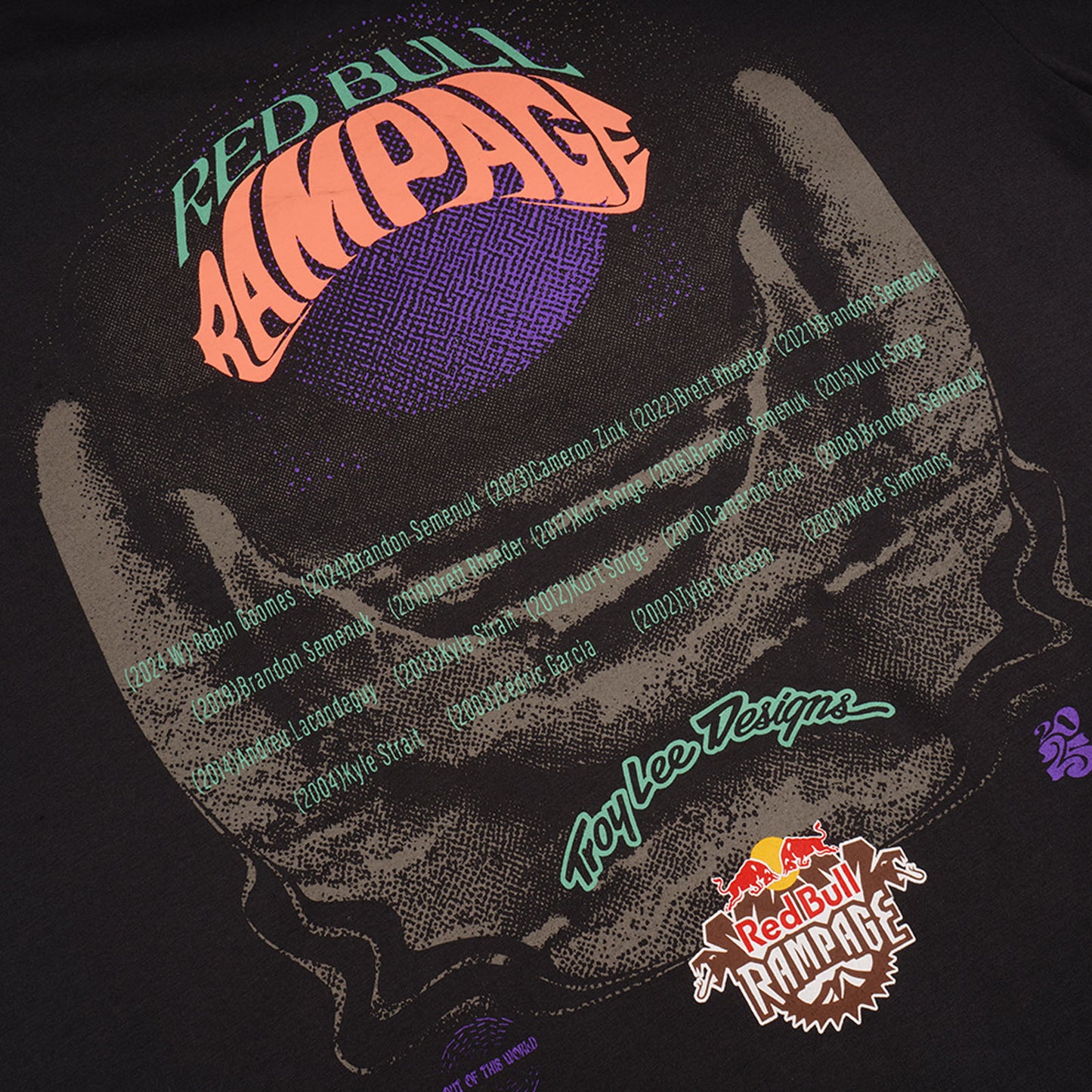 T-shirt à manches courtes Troy Lee Designs X Red Bull Rampage Intergalactic Coal