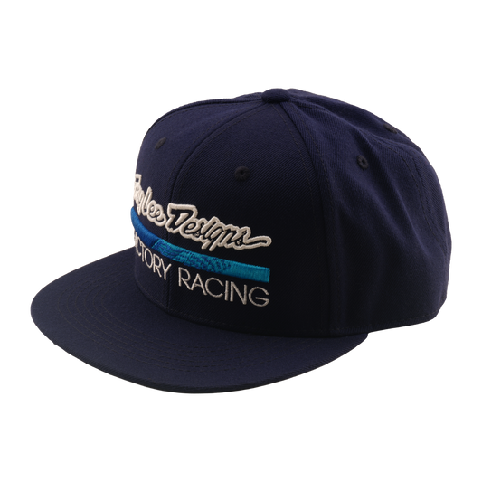 Flat Bill Snapback Troy Lee Designs Factory Racing Navy / Blue