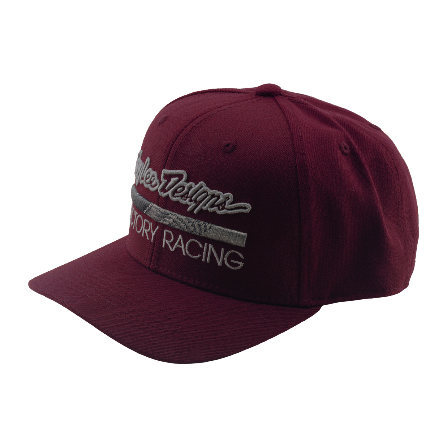 Curved Bill Snapback Troy Lee Designs Factory Racing Burgundy / Gray