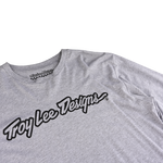 T-shirt à manches longues gris chiné signature