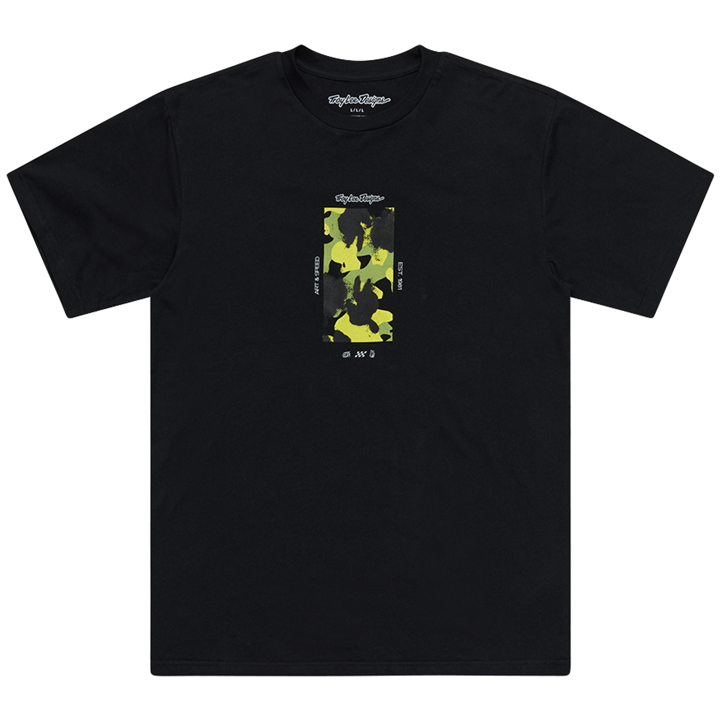 T-shirt à manches courtes noir encadré