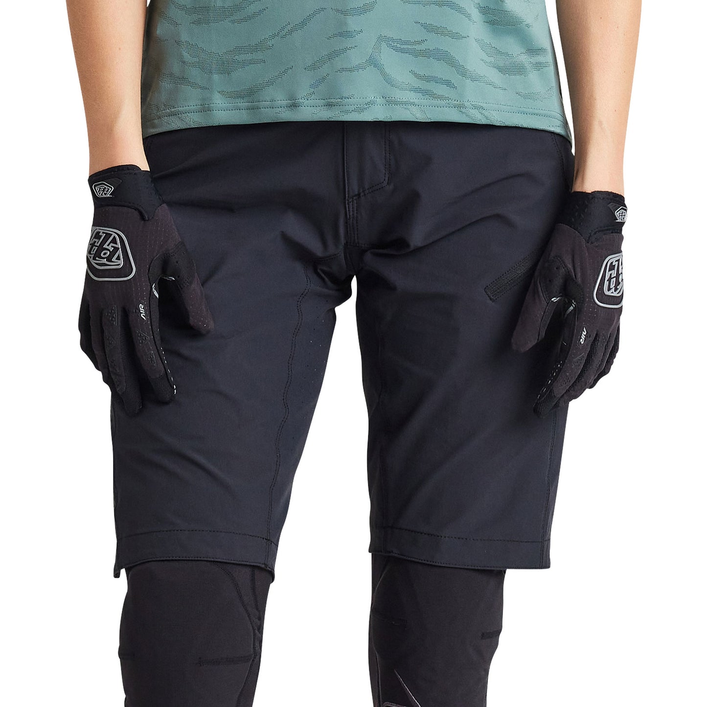 Short Lilium pour femme, sans doublure, noir uni