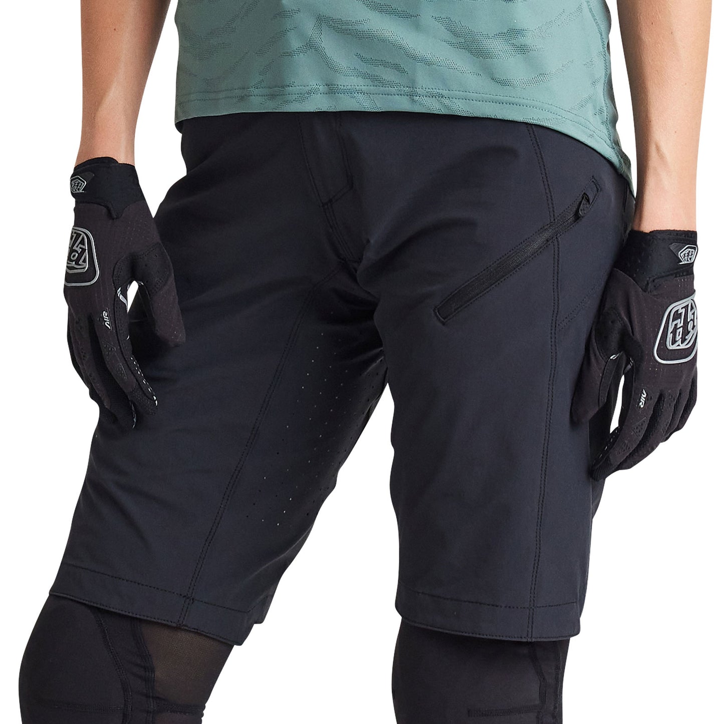 Short Lilium pour femme, sans doublure, noir uni