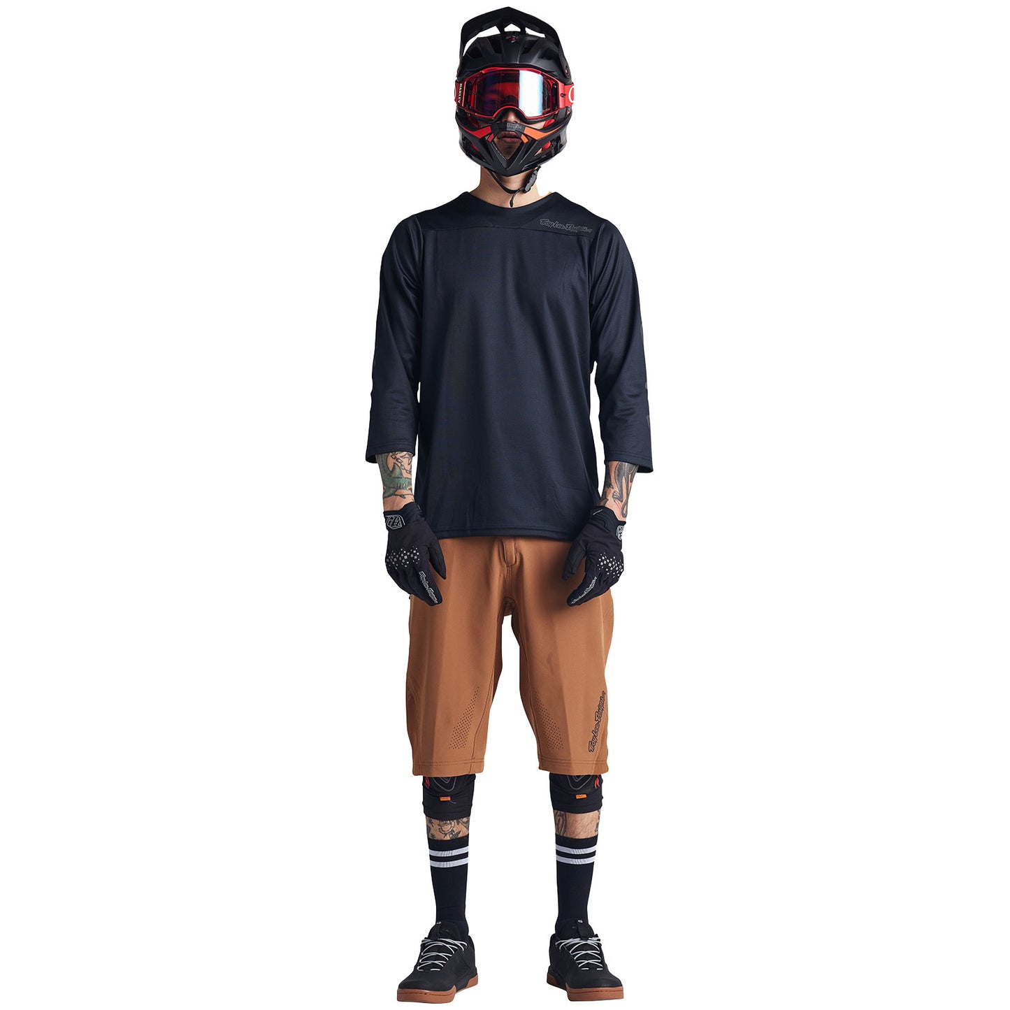 Ruckus 3/4 Jersey Solid Black