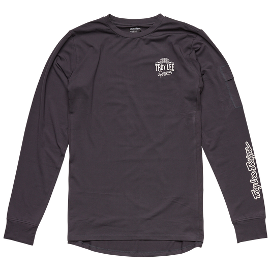 Ruckus Long Sleeve Ride Tee Bolts Carbon