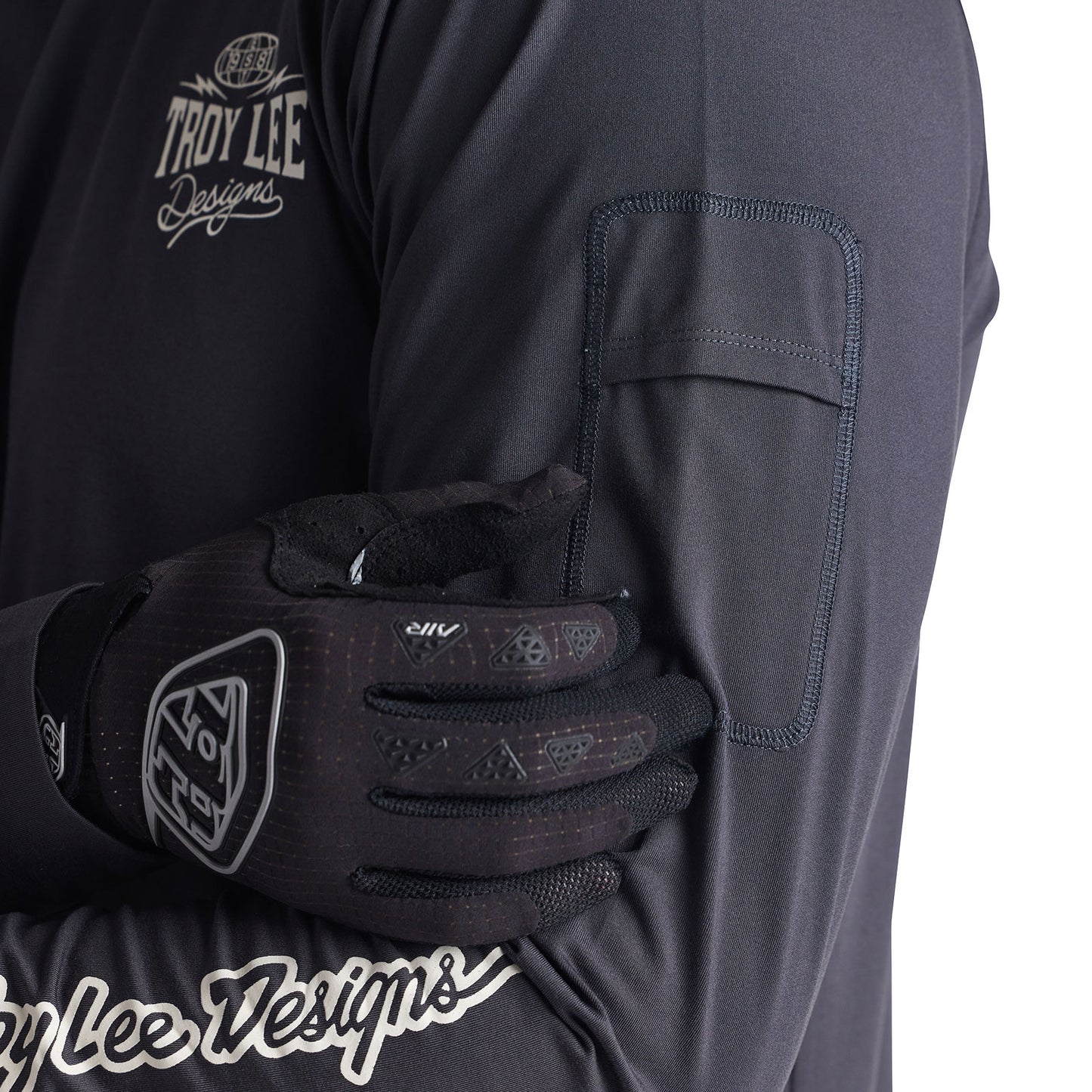 Ruckus Long Sleeve Ride Tee Bolts Carbon