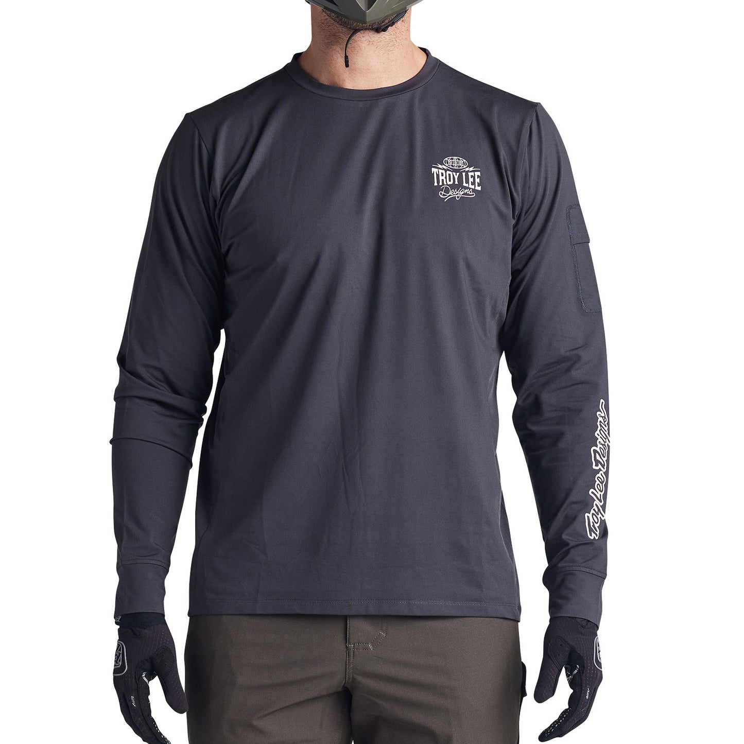 Ruckus Long Sleeve Ride Tee Bolts Carbon