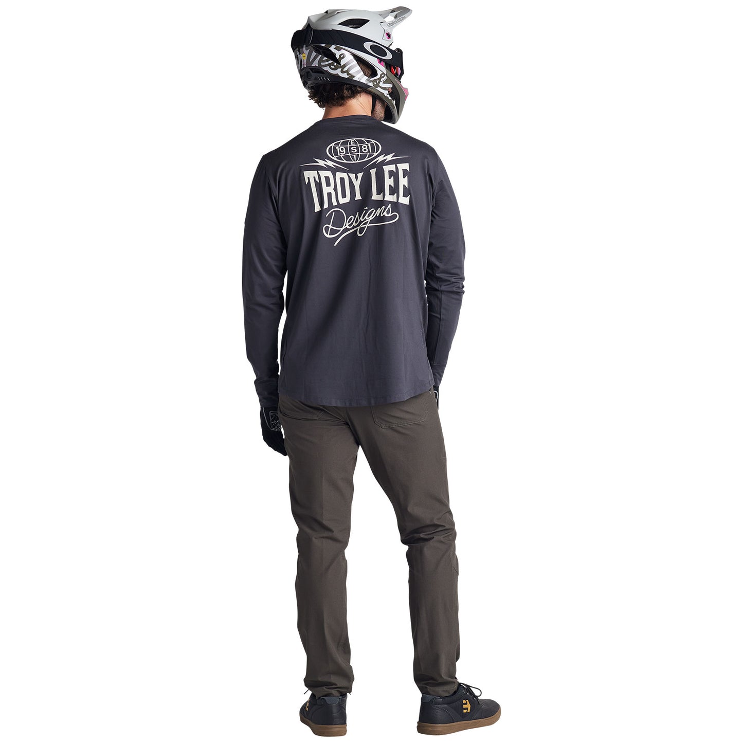 Ruckus Long Sleeve Ride Tee Bolts Carbon