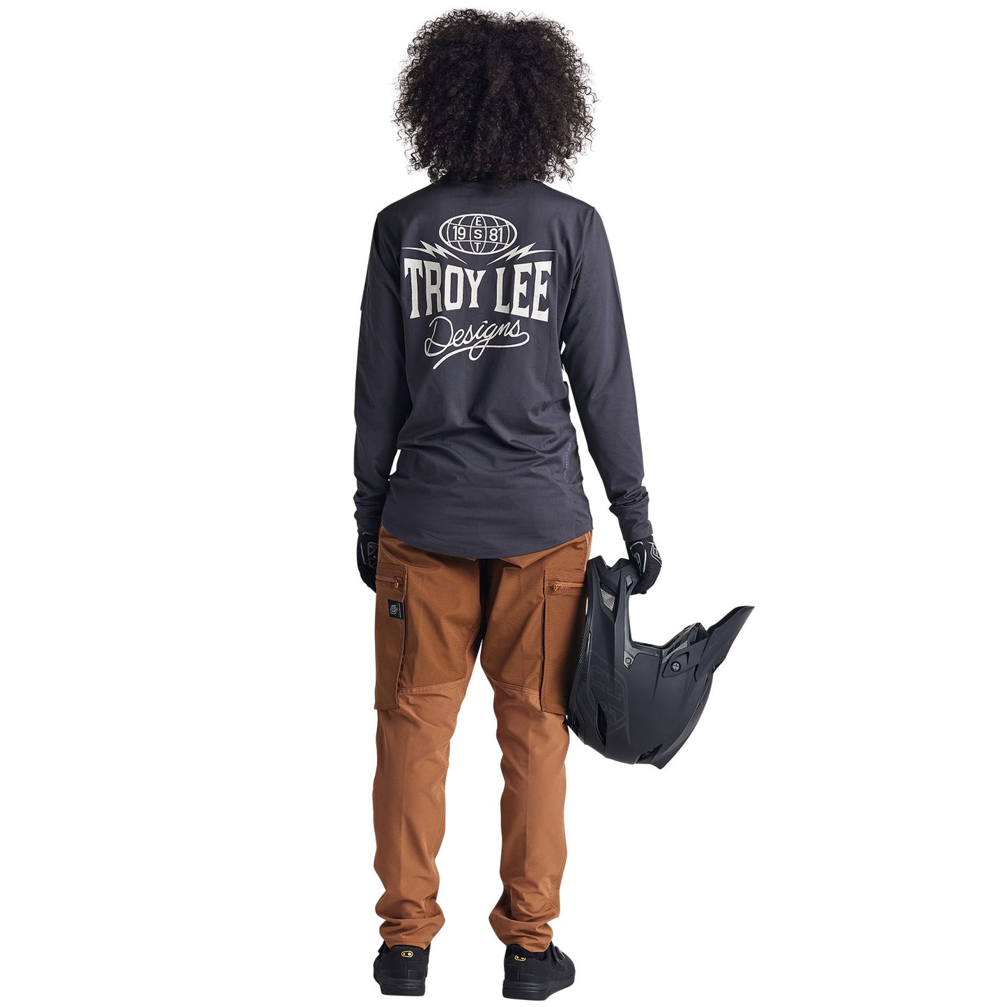 Ruckus Long Sleeve Ride Tee Bolts Carbon