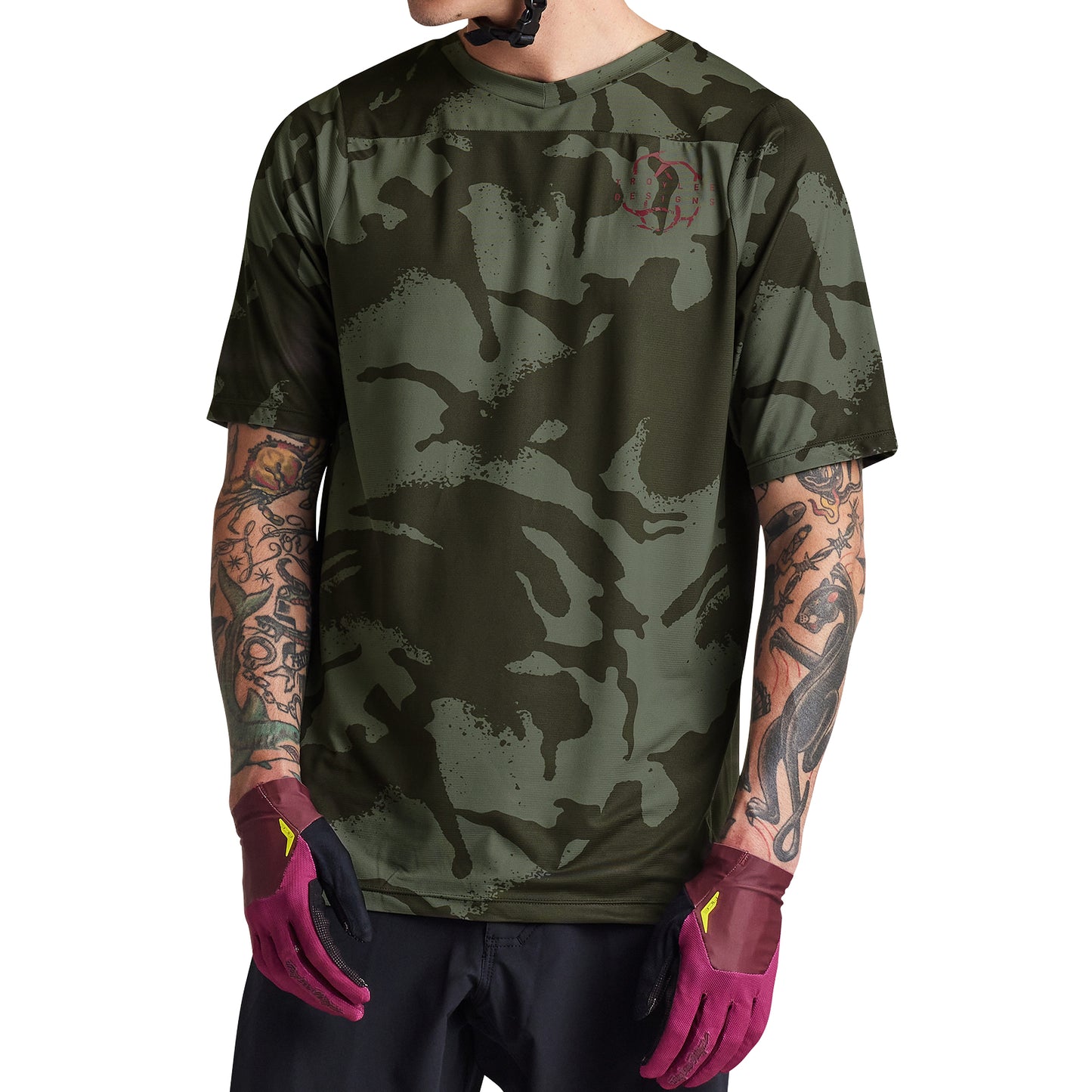 Skyline SS Jersey Shadow Camo Olive
