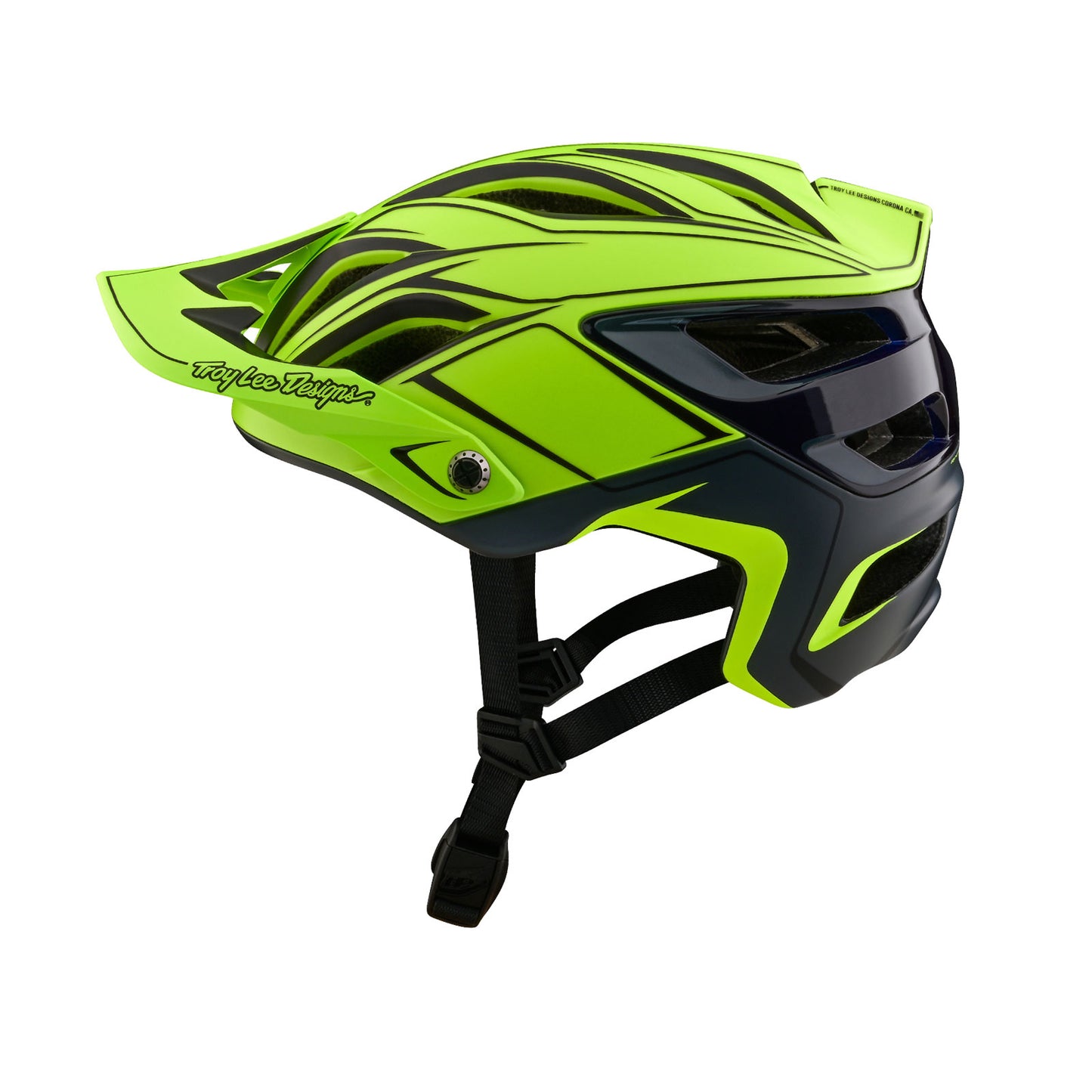 Casque A3 avec MIPS Uno à fines rayures jaunes