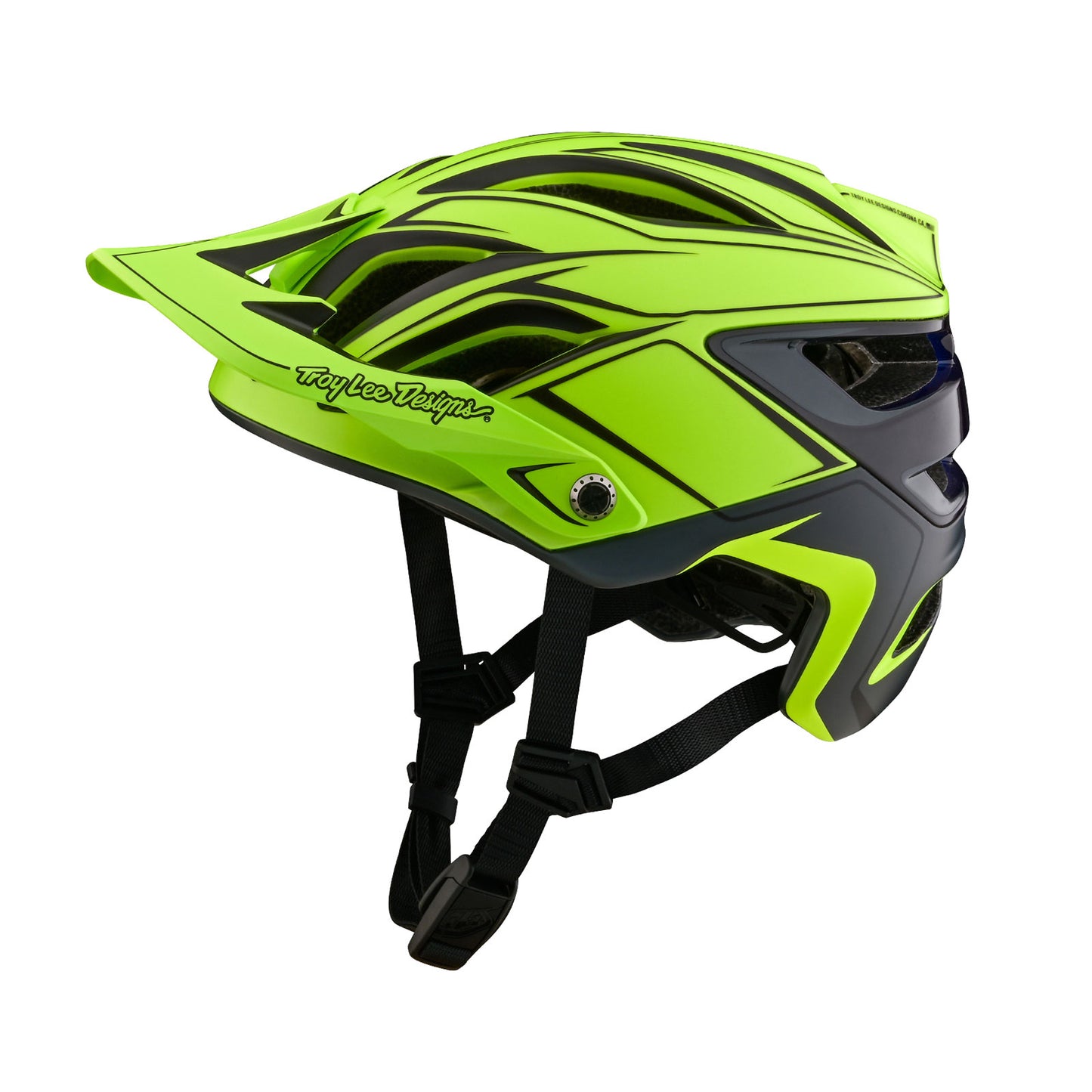 Casque A3 avec MIPS Uno à fines rayures jaunes