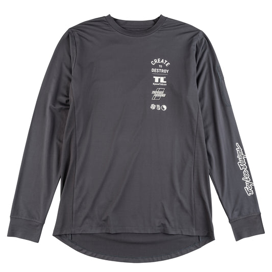 Ruckus Long Sleeve Ride Tee Destroy Carbon