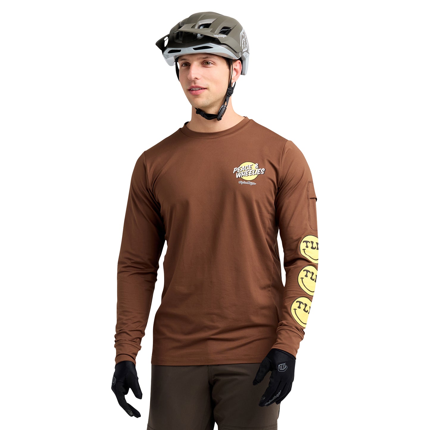 Ruckus Long Sleeve Ride Tee Wheelies Chocolate