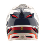 Casque D4 en polyacrylite Qualifer bleu/blanc