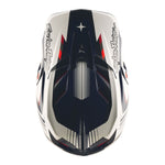 Casque D4 en polyacrylite Qualifer bleu/blanc