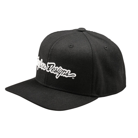 Curved Snapback Hat Signature Black