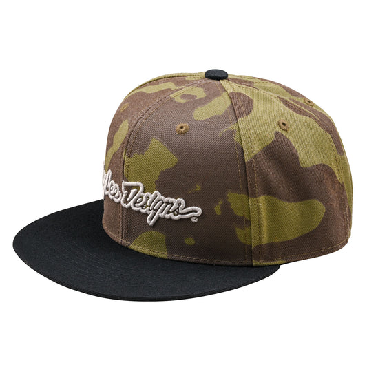 Flat Bill Snapback Signature Olive Camo
