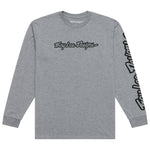 T-shirt à manches longues gris chiné signature