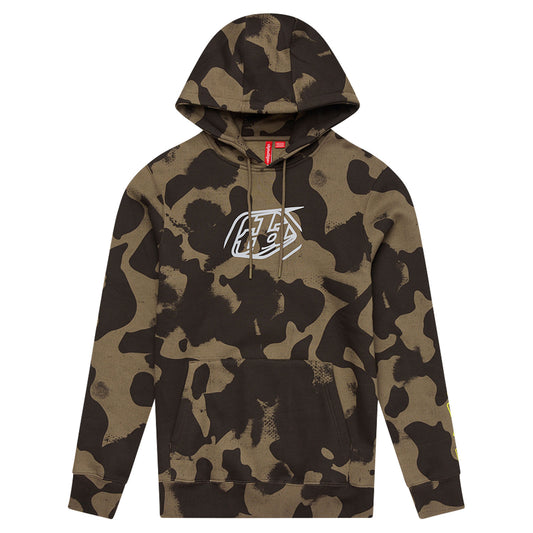 Pullover Hoodie Badge Olive Camo
