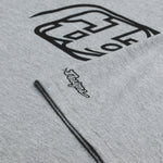 T-shirt à manches courtes gris chiné avec badge