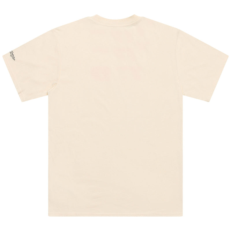 T-shirt à manches courtes blanc vintage dégradé