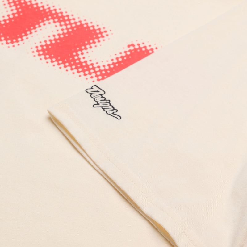 T-shirt à manches courtes blanc vintage dégradé