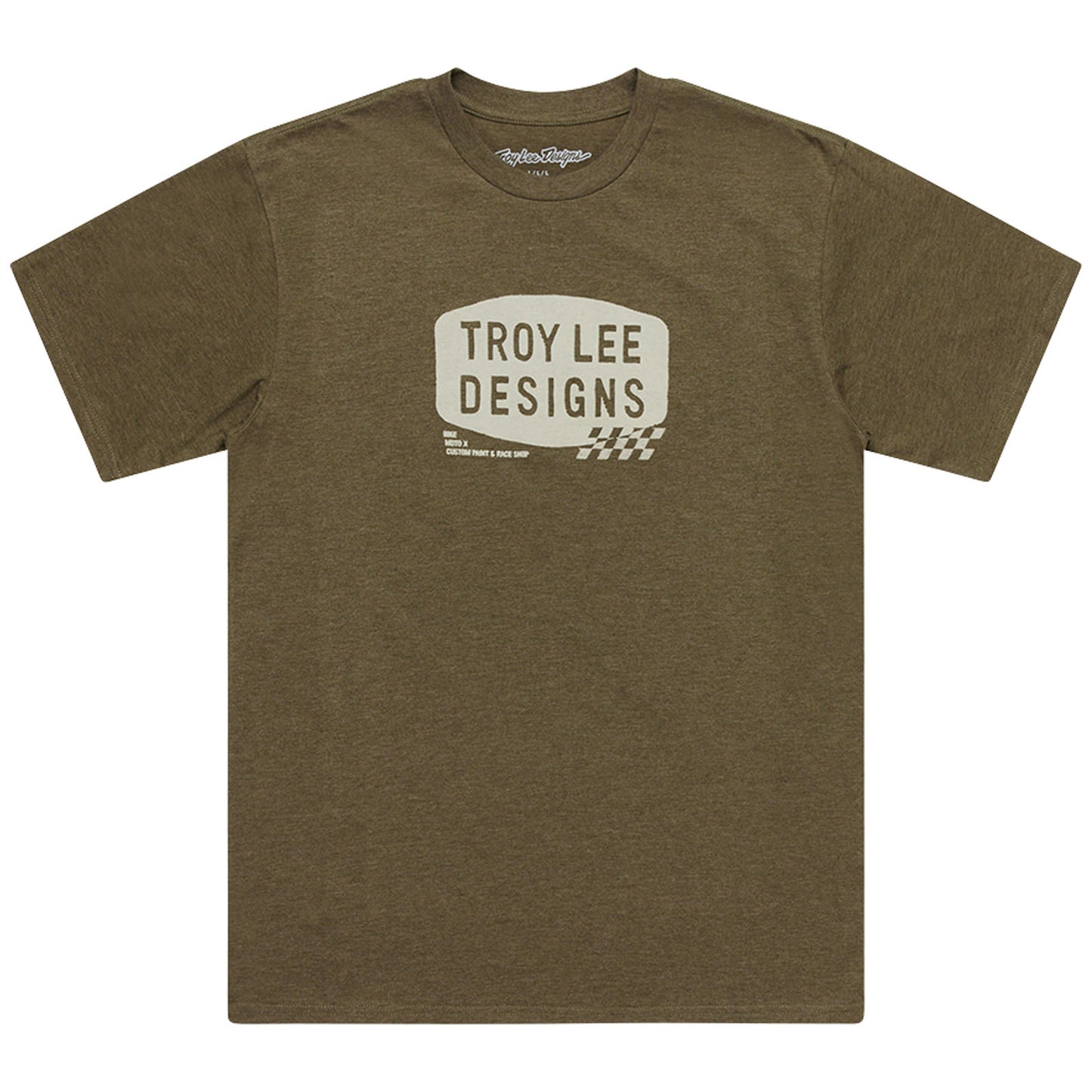 Short Sleeve Tee Stamp Olive Heather