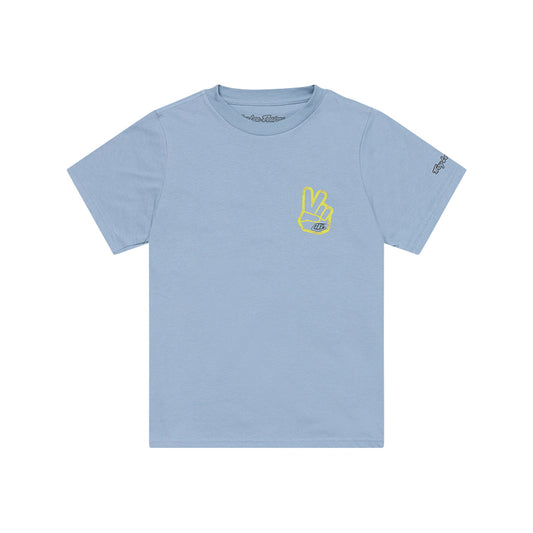 Youth Short Sleeve Tee Peace Out Smoke Blue