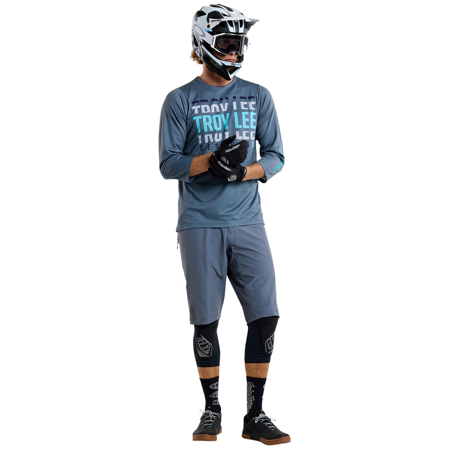Ruckus 3/4 Jersey Spun Steel Blue