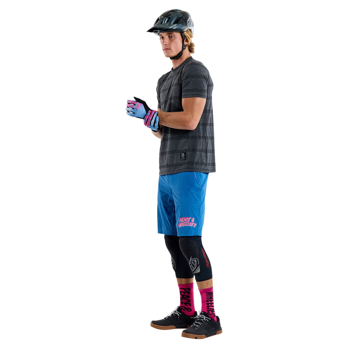 Skyline Short Sleeve Ride Tee Washed Out Dark Cloud