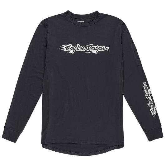 Youth Ruckus Long Sleeve Ride Tee Burn Out Carbon