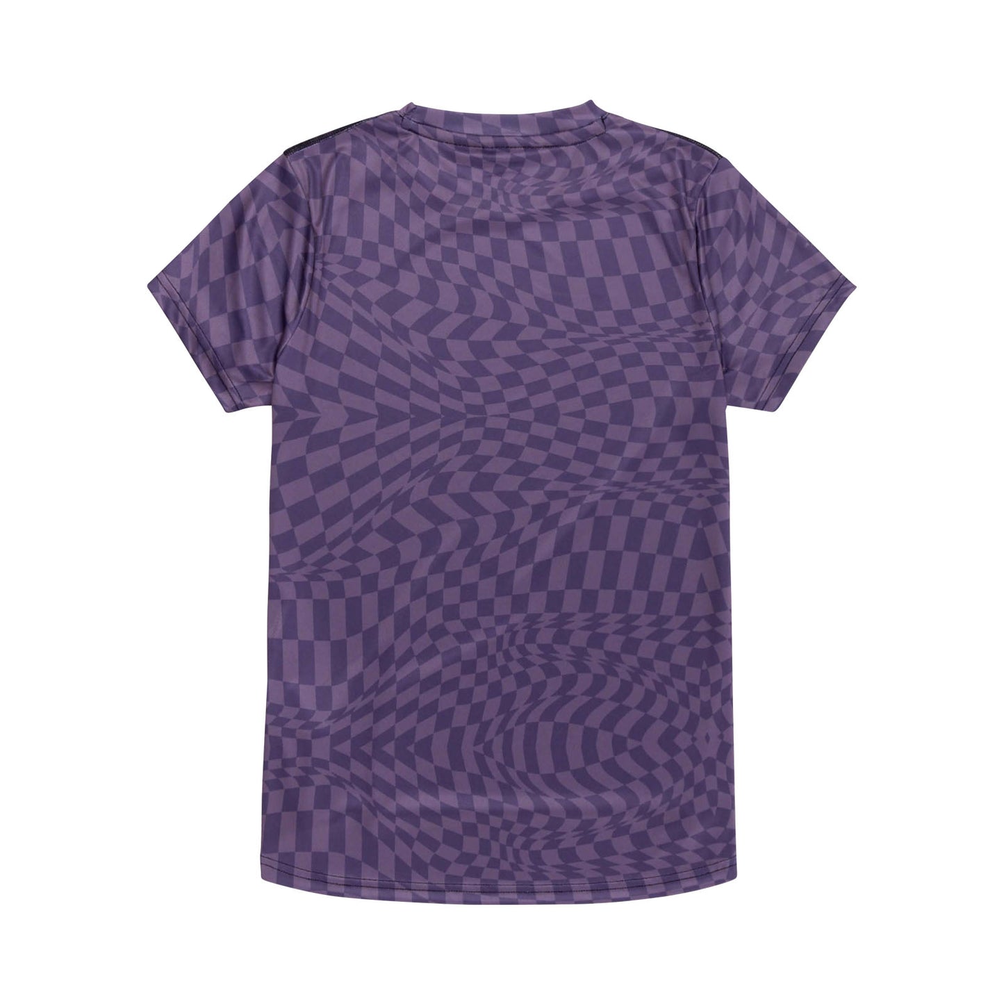 Womens Lilium Short Sleeve Jersey Twisted Checkers Deep Purple