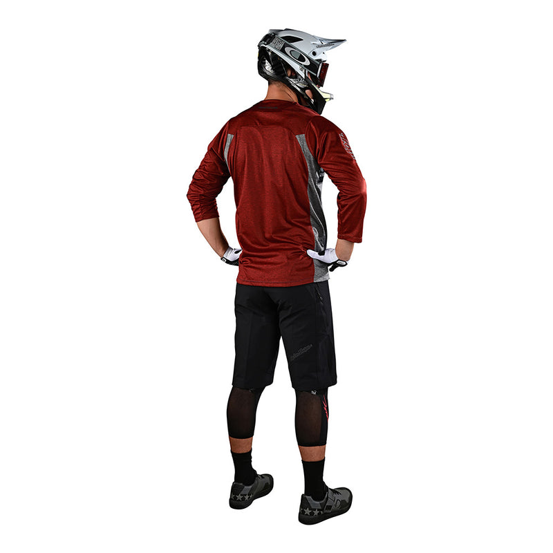 Barres de maillot Ruckus 3/4, couleur terre cuite rouge/gris chiné