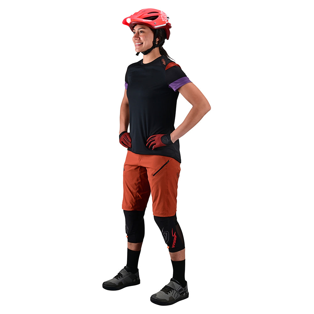 Short Lilium pour femme, sans doublure, couleur cuivre uni