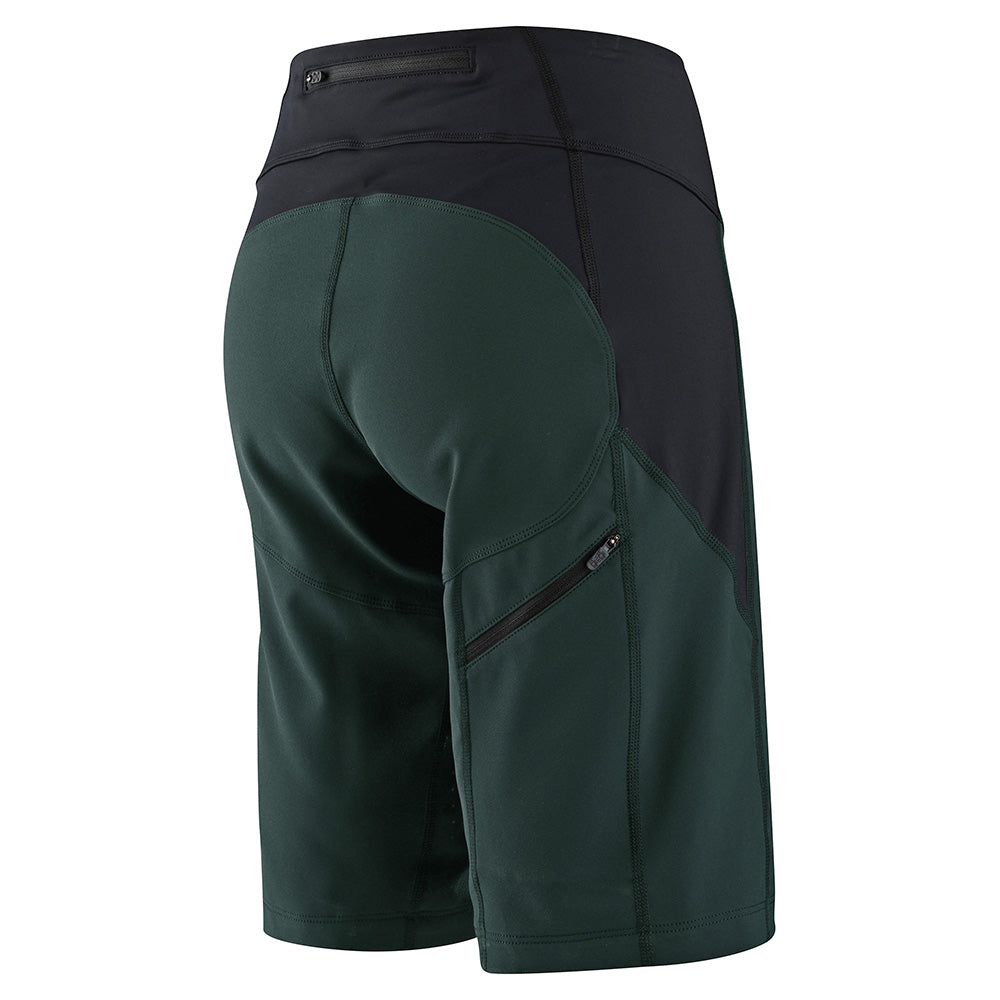 Womens Luxe Short No Liner Solid Steel Green