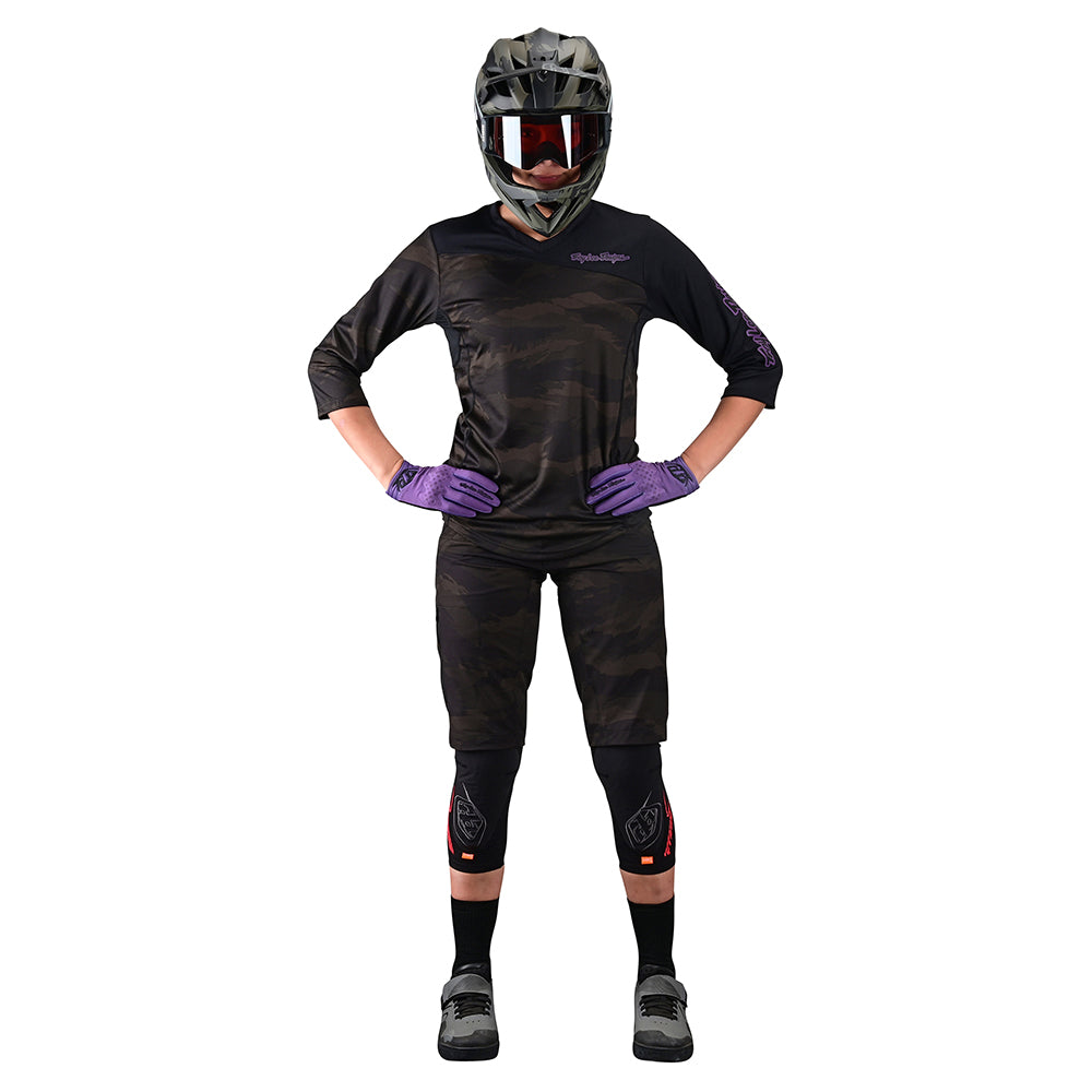 Womens Mischief Jersey Brushed Camo Army