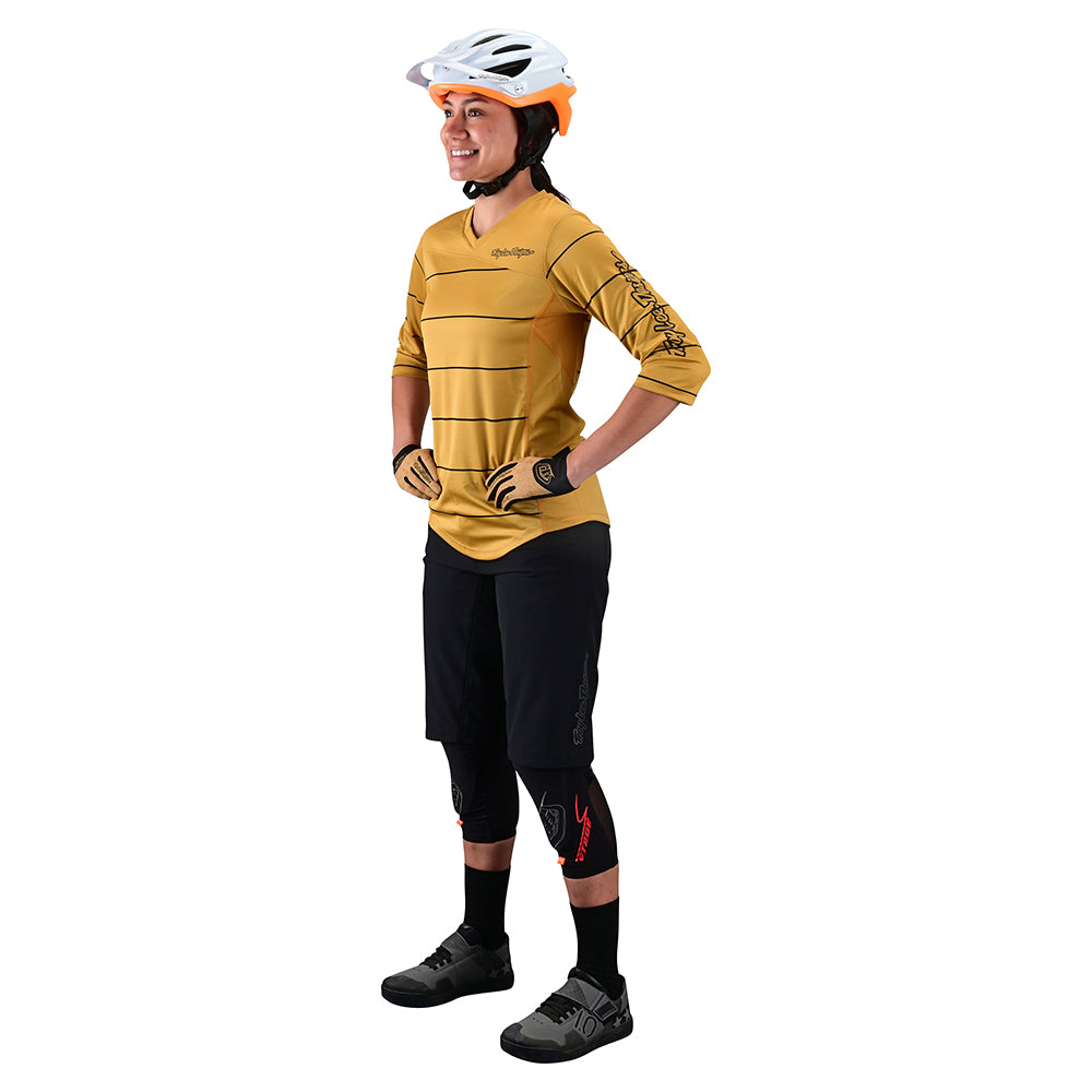 Womens Mischief Jersey Pinstripe Honey