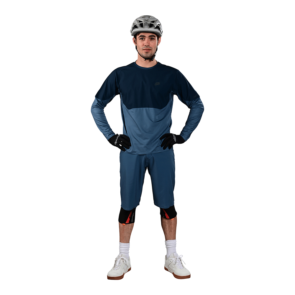 Drift LS Jersey Solid Blue Mirage