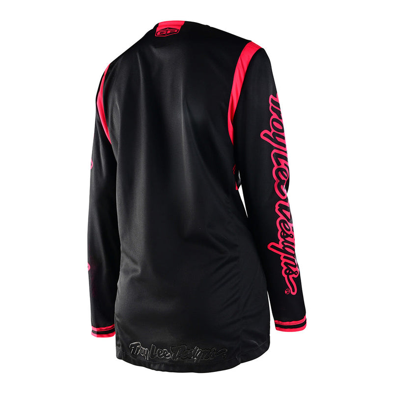 Maillot GP Femme Mono Noir / Rouge Fluo